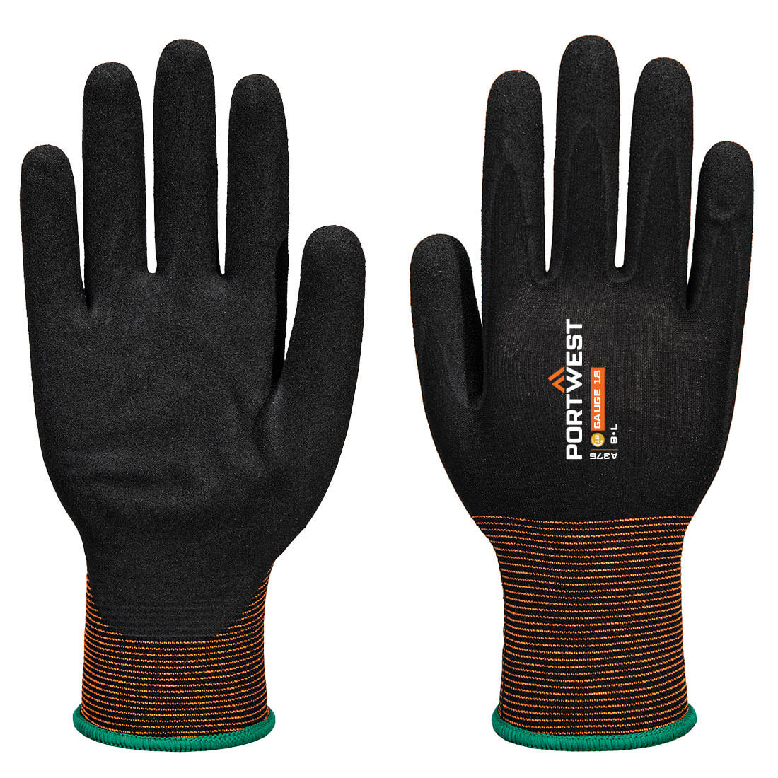 A375 - Guanto GP Grip 18 in nitrile liscio/sabbioso