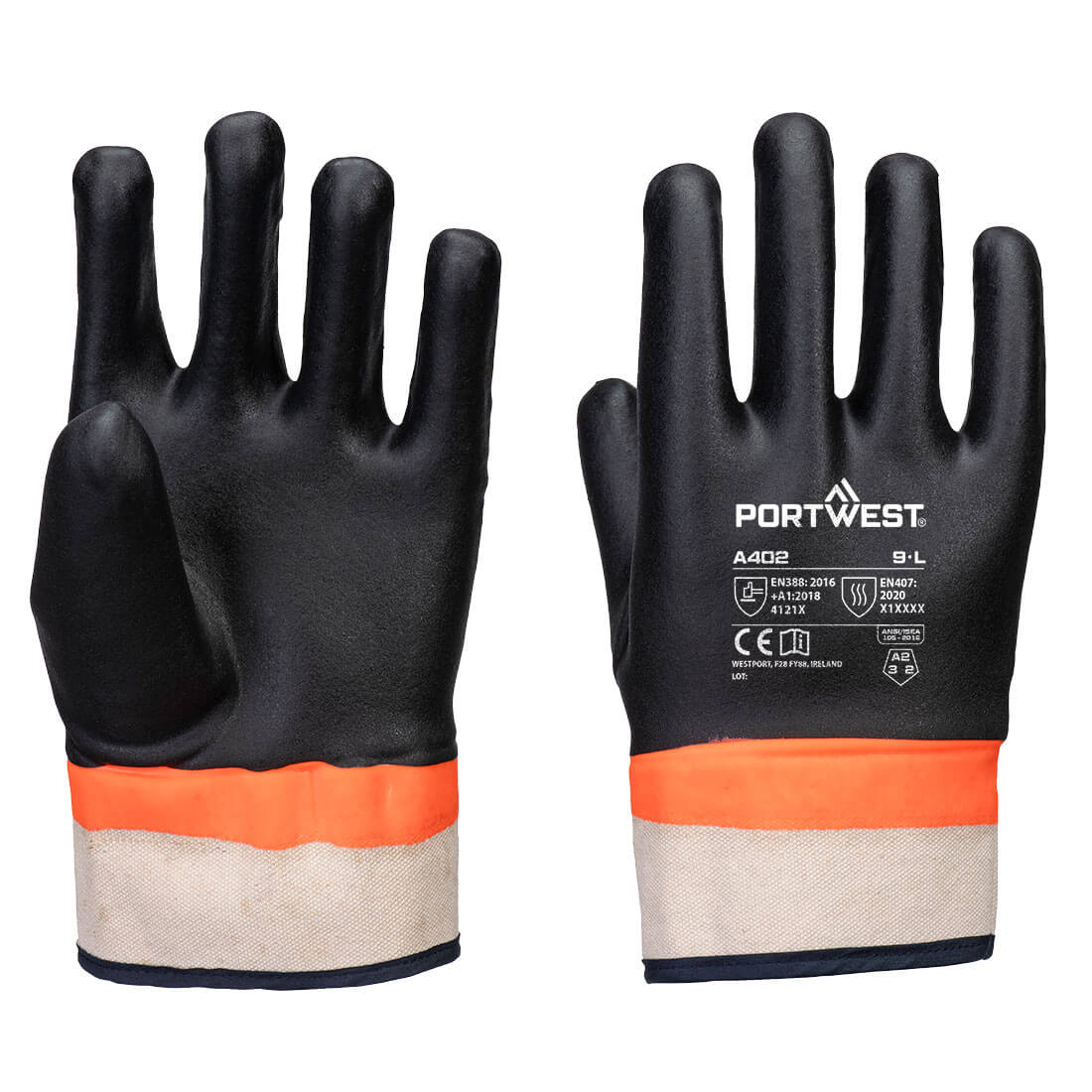 A402 - Guanto Grip PVC Sandy a doppia immersione