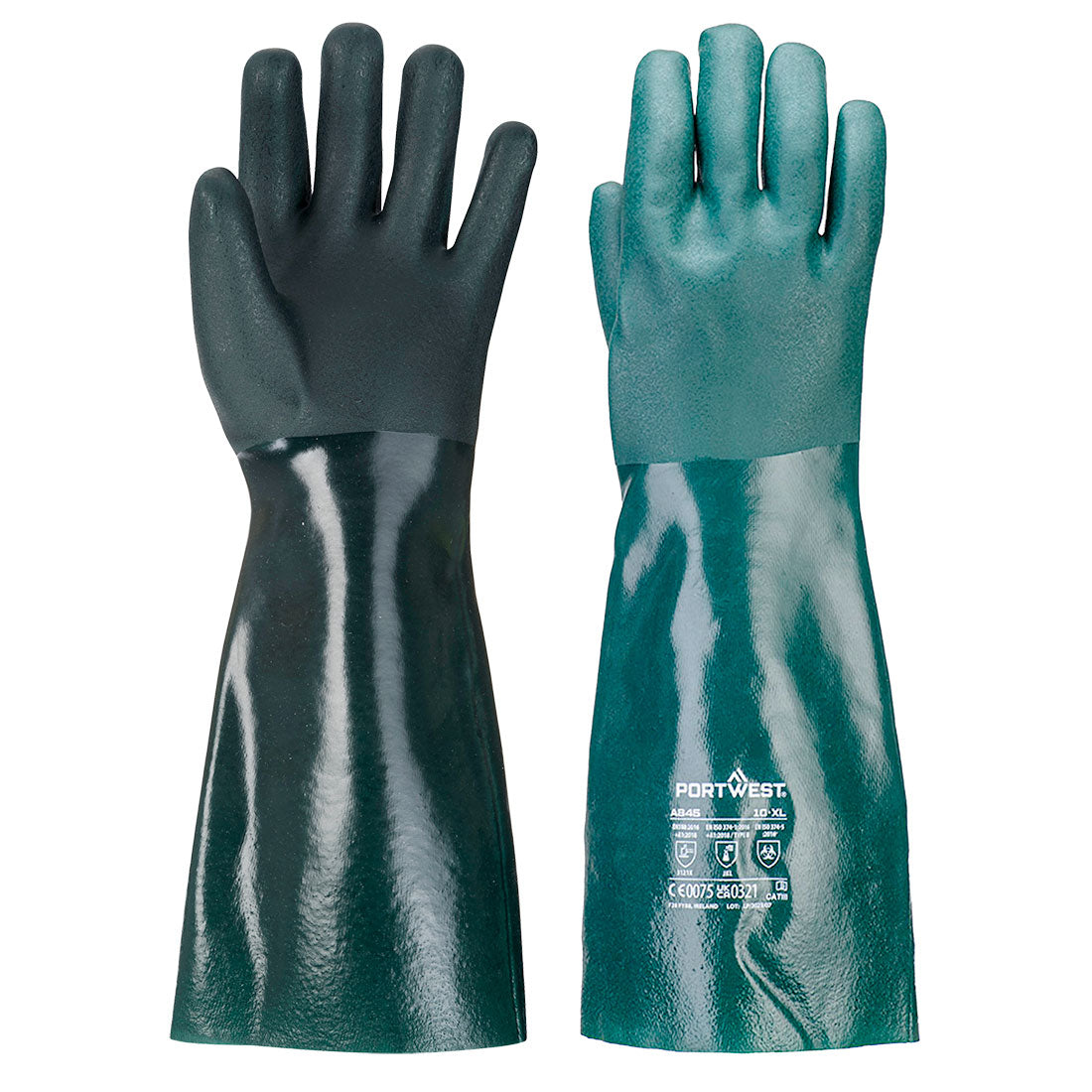 A845 - Guanto PVC a doppia armatura 45cm