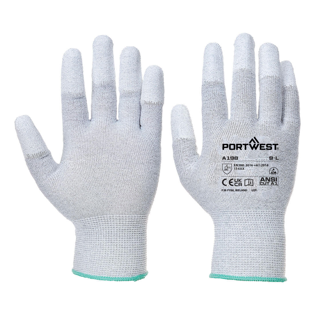AB198 - ESD 13 Polpastrelli rivestiti Poliestere Essential Multipack (Pk12)