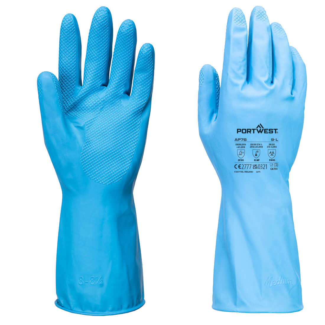 AP76 - Guanto leggero in lattice per alimenti protezione chimica B (Pk12)