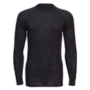 B183 - T-shirt girocollo a maniche lunghe in lana merino