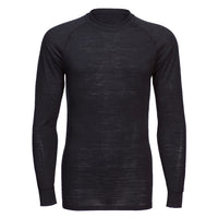 B183 - T-shirt girocollo a maniche lunghe in lana merino