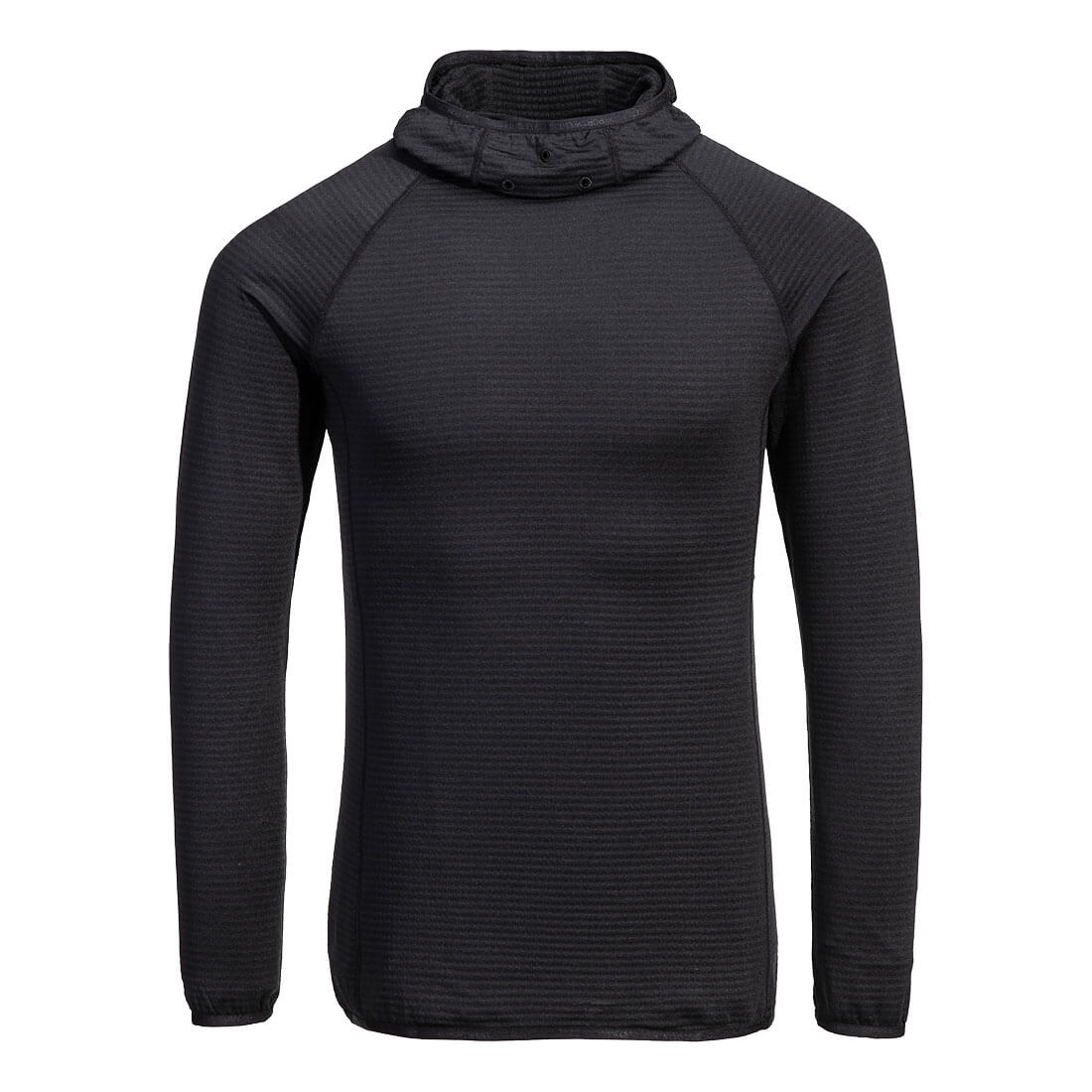 B191 - Giacca in pile Waffle con cappuccio