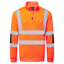 B314 - Felpa in maglia ad alta visibilità mezza zip