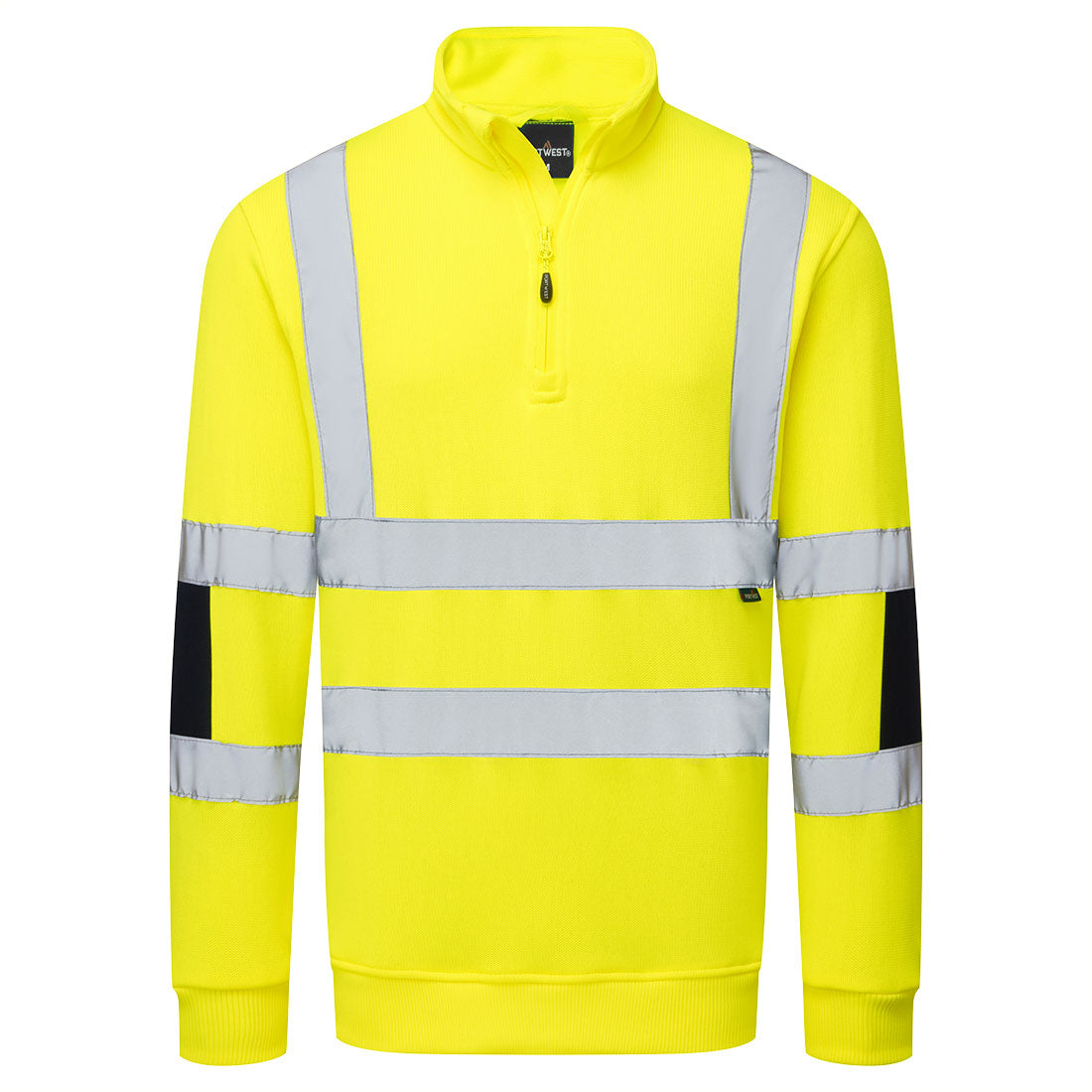B314 - Felpa in maglia ad alta visibilità mezza zip