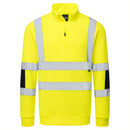 B314 - Felpa in maglia ad alta visibilità mezza zip