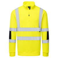 B314 - Felpa in maglia ad alta visibilità mezza zip