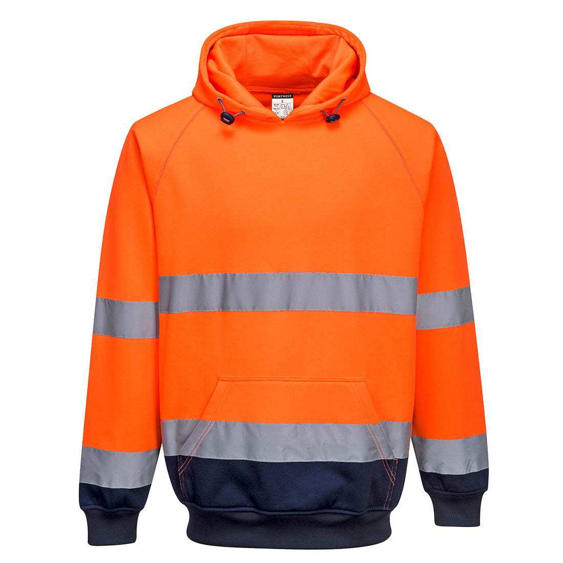 B316 - Felpa Bicolore con cappuccio Hi-Vis