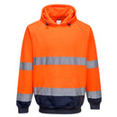 B316 - Felpa Bicolore con cappuccio Hi-Vis