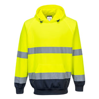 B316 - Felpa Bicolore con cappuccio Hi-Vis