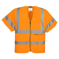 C372 - Gilet mezza manica con chiusura zip
