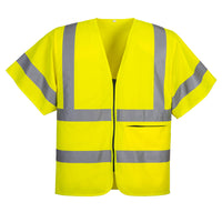 C372 - Gilet mezza manica con chiusura zip