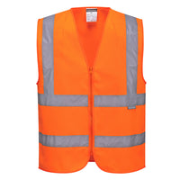 C375 - Gilet una banda orizzontale e due verticali Hi-Vis
