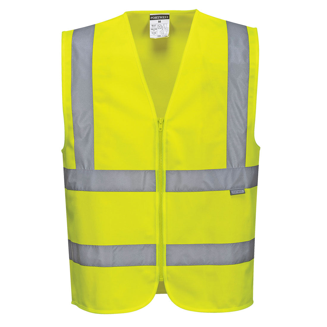 C375 - Gilet una banda orizzontale e due verticali Hi-Vis