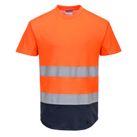 C395 - T-shirt Bicolore Mesh Cotton Comfort Hi-Vis