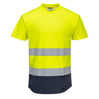 C395 - T-shirt Bicolore Mesh Cotton Comfort Hi-Vis