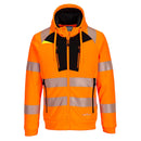 DX484 - Felpa con zip DX4 Hi-Vis con cappuccio
