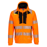DX484 - Felpa con zip DX4 Hi-Vis con cappuccio