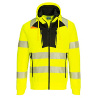 DX484 - Felpa con zip DX4 Hi-Vis con cappuccio