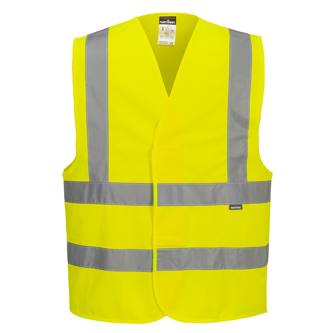 ES470 - ES1 Essential Gilet una banda orizzontale e due verticali Hi-Vis