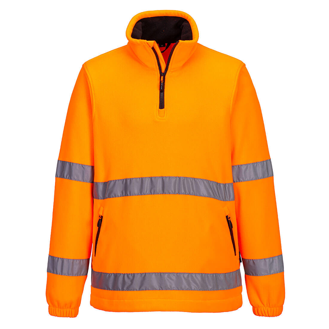F302 - Pile Hi-Vis mezza zip