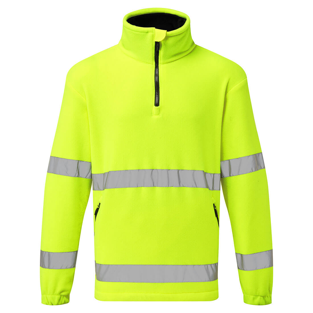 F302 - Pile Hi-Vis mezza zip