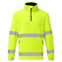 F302 - Pile Hi-Vis mezza zip
