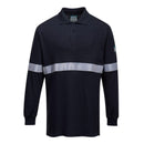 FR03 - Polo FR Modaflame antistatica con banda riflettente