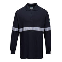 FR03 - Polo FR Modaflame antistatica con banda riflettente