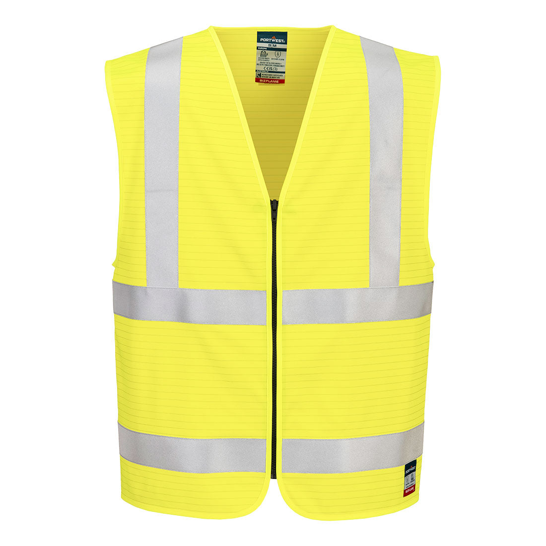 FR615 - Gilet con zip Bizflame Hi-Vis FR