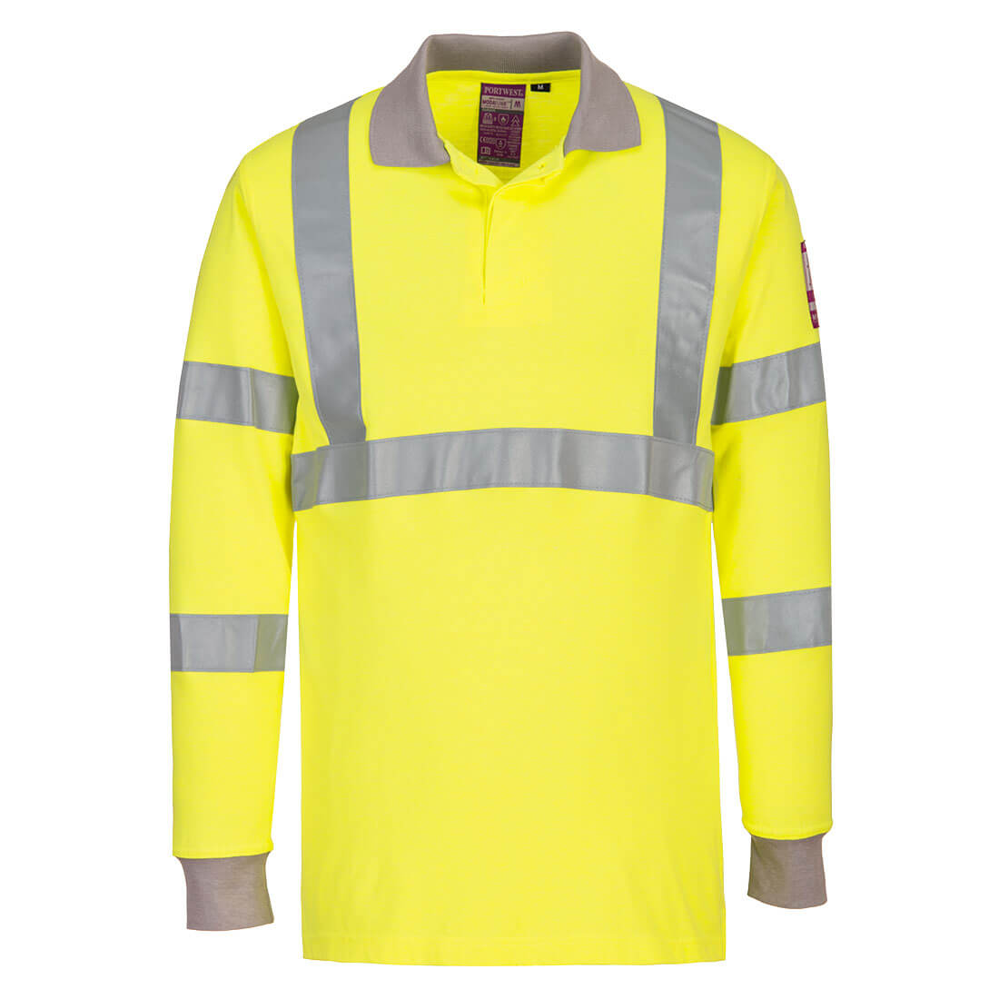 FR77 - Polo manica lunga FR Modaflame antistatica Hi-Vis