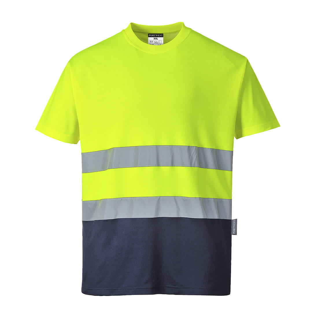 S173 - T-Shirt S/S Bicolore Cotton Comfort Hi-Vis