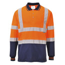 S279 - Polo Bicolore maniche lunghe Hi-Vis