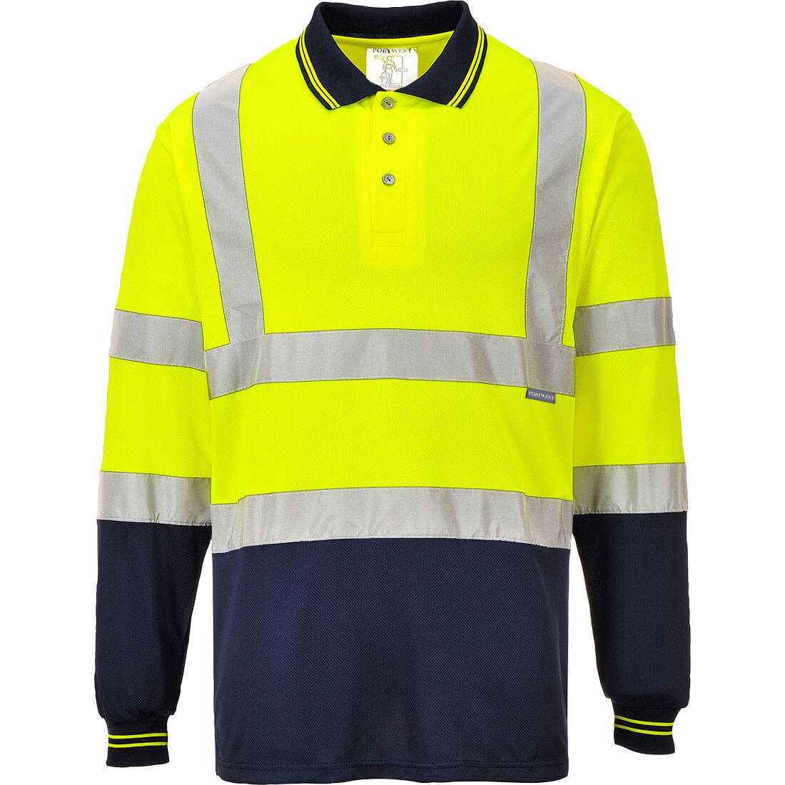 S279 - Polo Bicolore maniche lunghe Hi-Vis