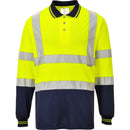 S279 - Polo Bicolore maniche lunghe Hi-Vis