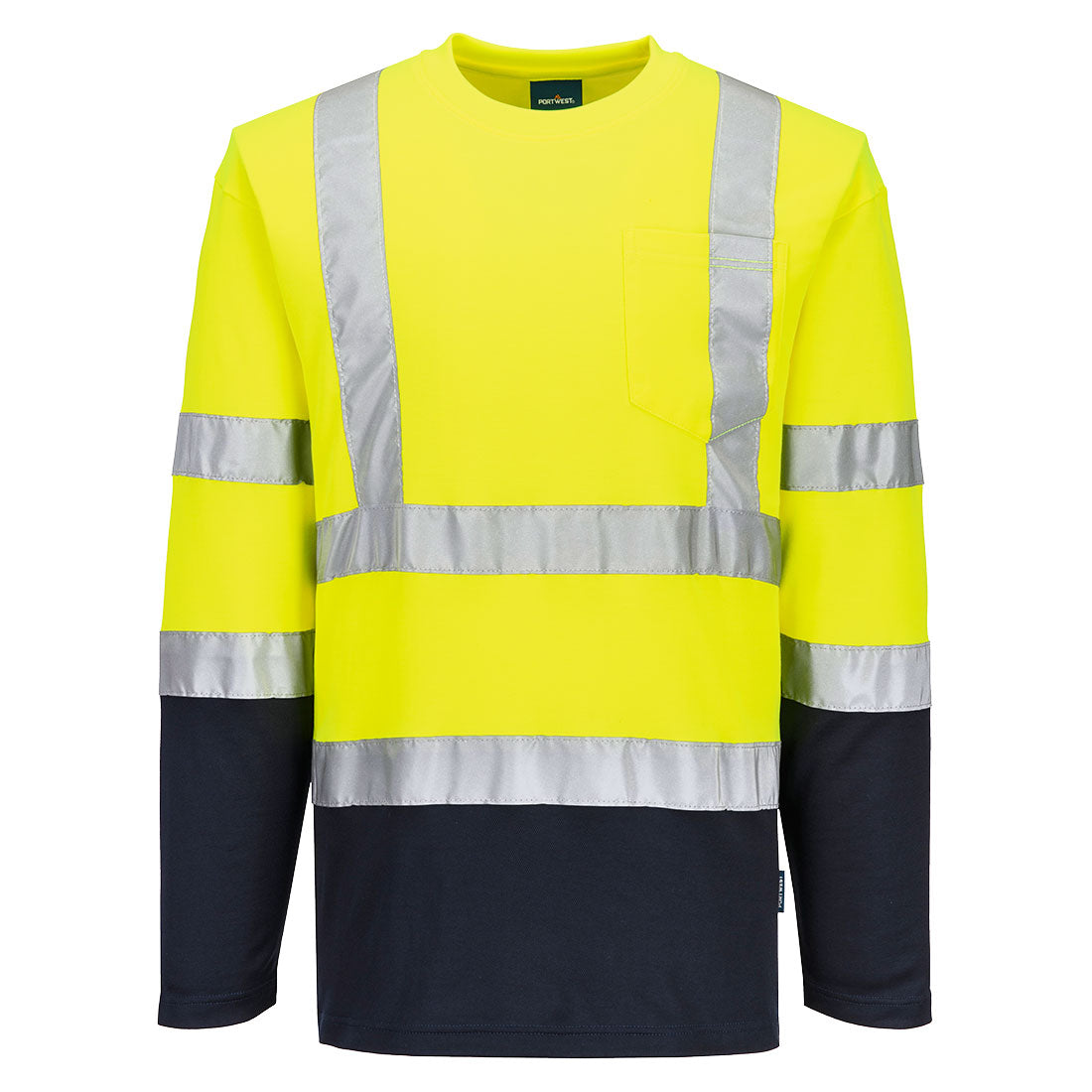 S280 - T-Shirt Bicolore Cotton Comfort maniche lunghe Hi-Vis
