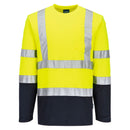 S280 - T-Shirt Bicolore Cotton Comfort maniche lunghe Hi-Vis