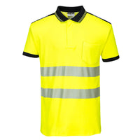 T180 - PW3 Polo manica corta Hi-Vis