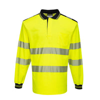 T184 - PW3 Polo manica lunga Hi-Vis
