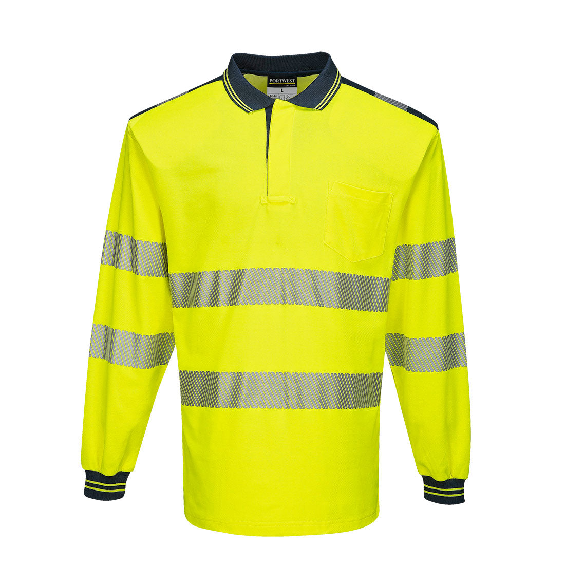 T184 - PW3 Polo manica lunga Hi-Vis